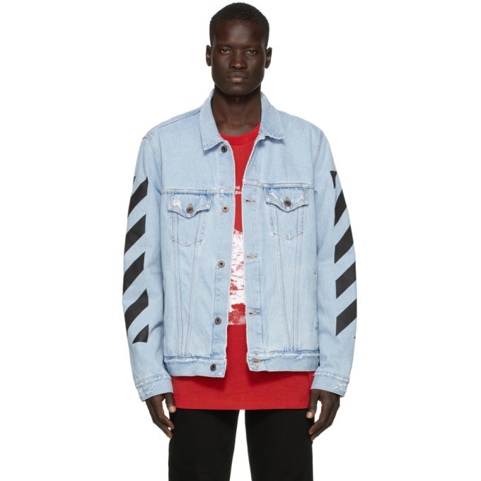 Photo: Off-White SSENSE Exclusive Blue Denim Temperature Jacket