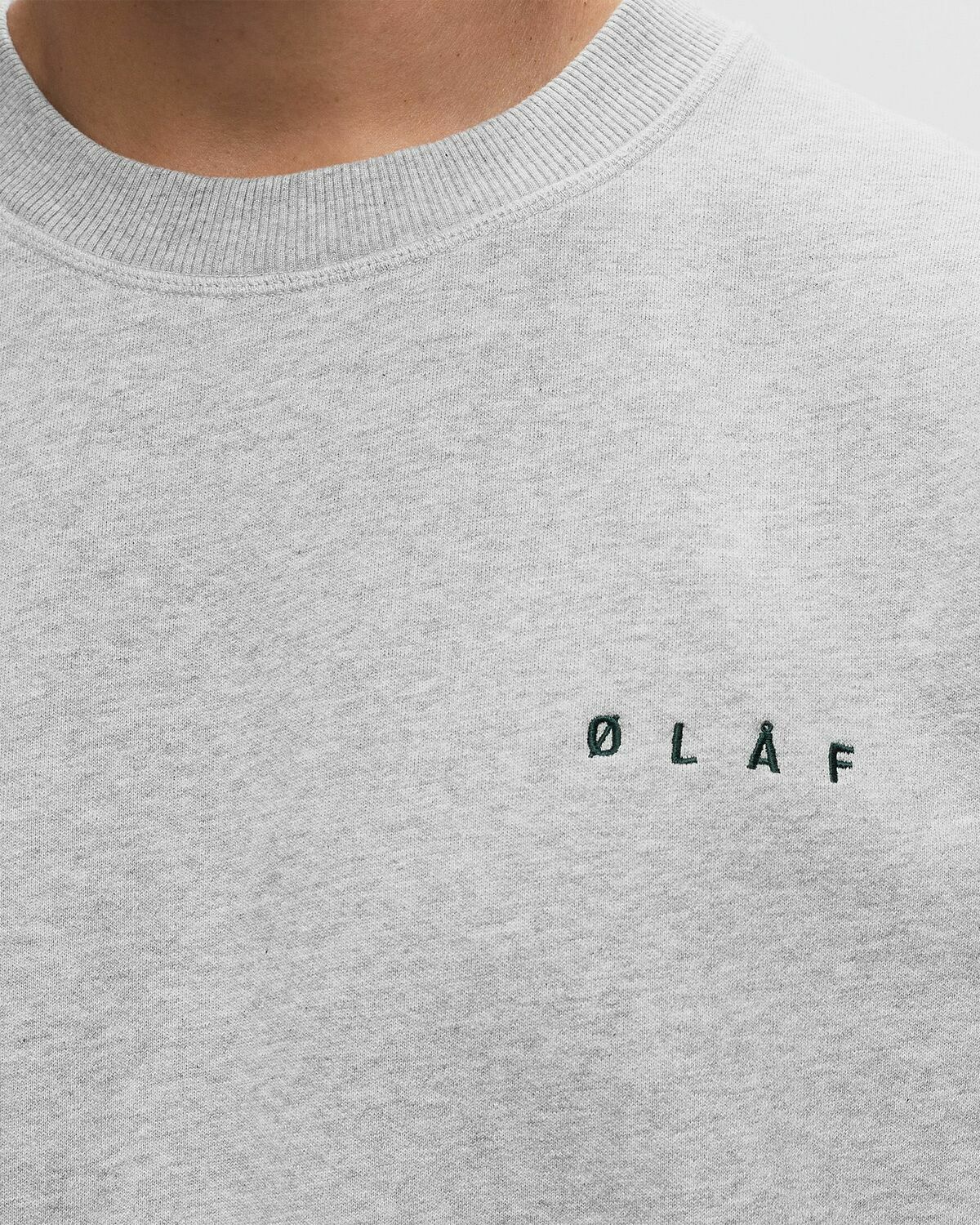 ølåf Scribble Face Crewneck Grey Sweatshirts