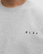 ølåf Scribble Face Crewneck Grey Sweatshirts