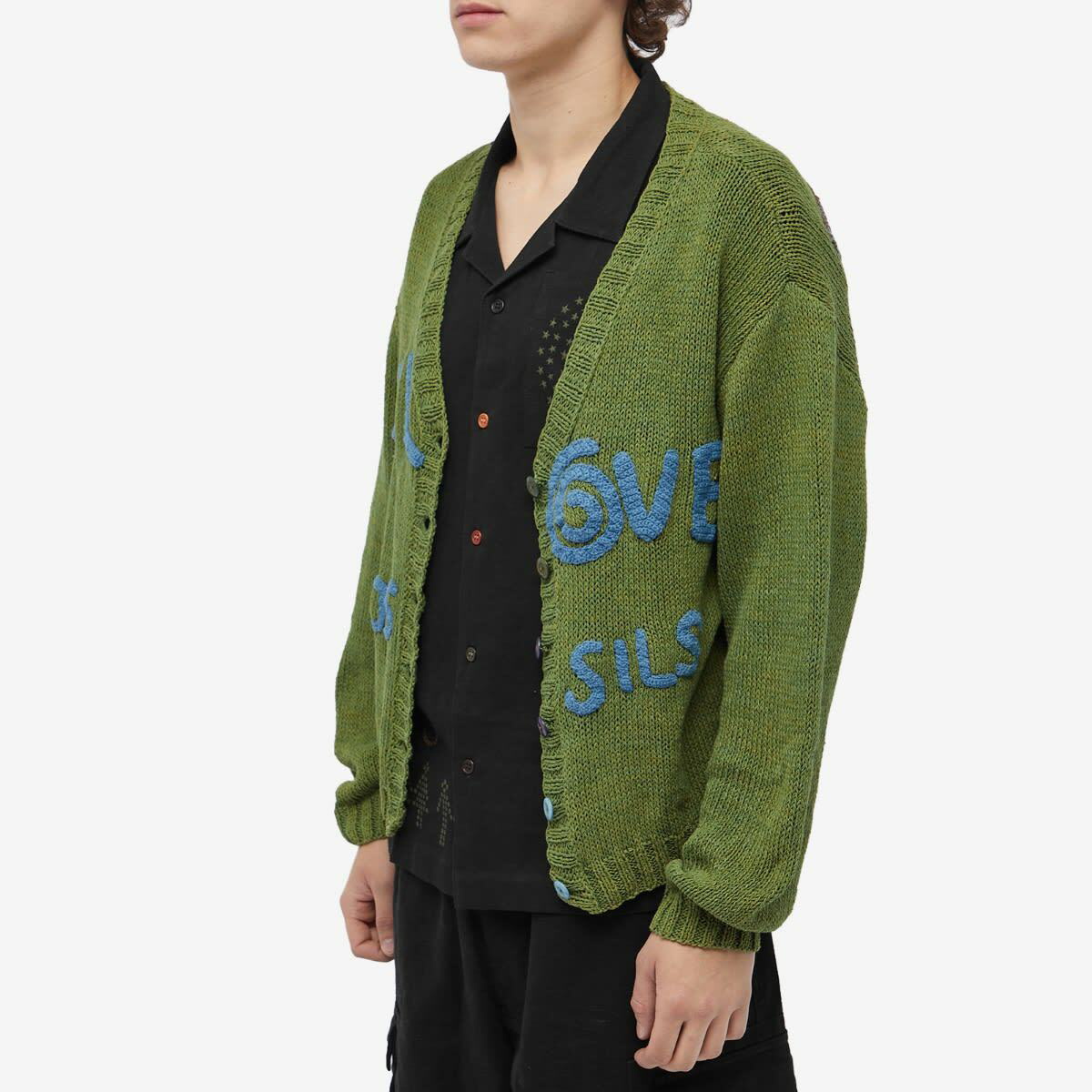 Story mfg. Men's Earth Rocks Twinsun Cardigan in Green Earth Rocks