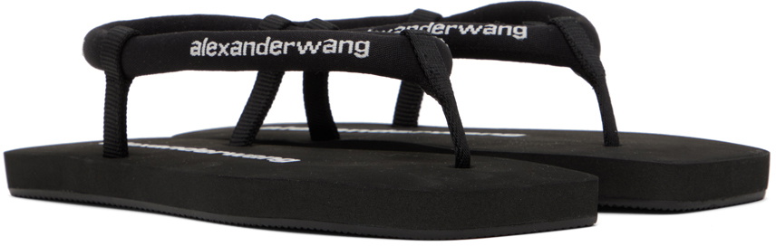 Alexander Wang Black Tubular Flip Flop Sandals