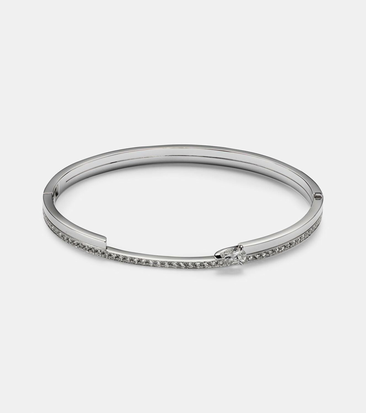 Repossi Serti Sur Vide 18kt white gold bangle with diamonds