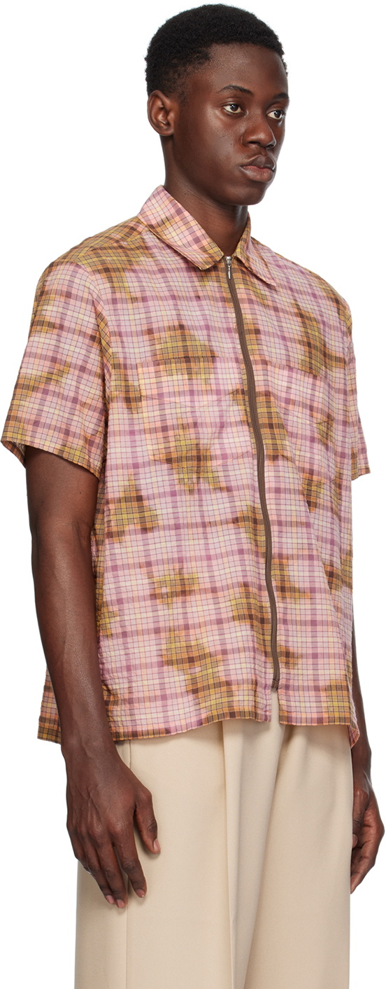 Stockholm (Surfboard) Club Orange & Pink Zip Shirt Stockholm