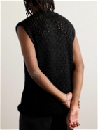 Séfr - River Open-knit Cashmere Sweater Vest - Black