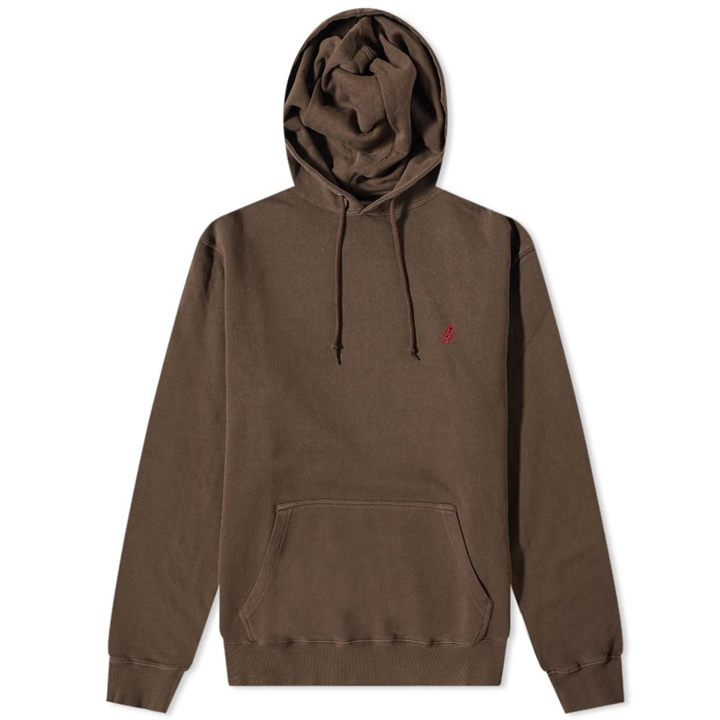Photo: Gramicci Men's One Point Hoody in Brown Pigment