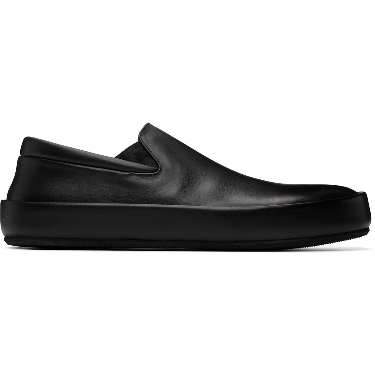 Marsèll Black Cassapelle Leather Slip On Sneakers