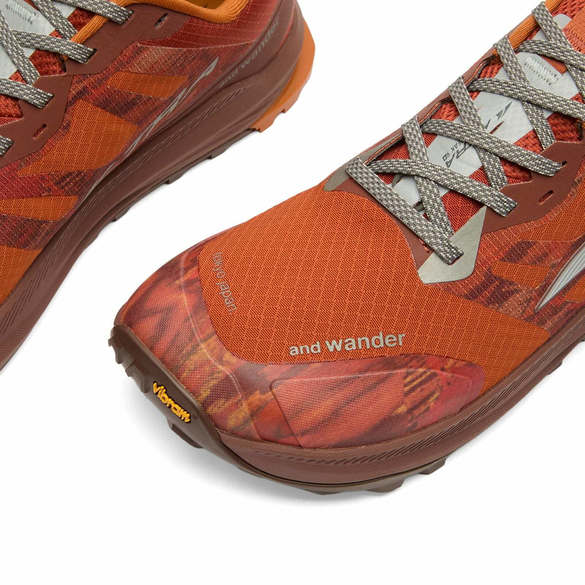 and wander Men's x Altra Lone Peak 9+ Sneakers in Dark Orange