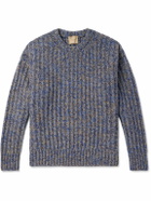 Federico Curradi - Vela Ribbed Wool and Cashmere-Blend Sweater - Blue