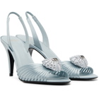 Valentino Garavani Blue Coeur Royal Heeled Sandals