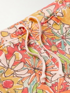 Camp High - Floral-Print Cotton-Jersey Shorts - Orange