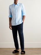 Mr P. - Organic Linen-Chambray Shirt - Blue