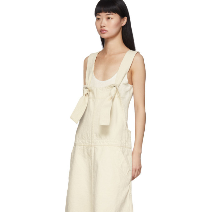 Jil Sander Off-White Denim Overall Dress Jil Sander