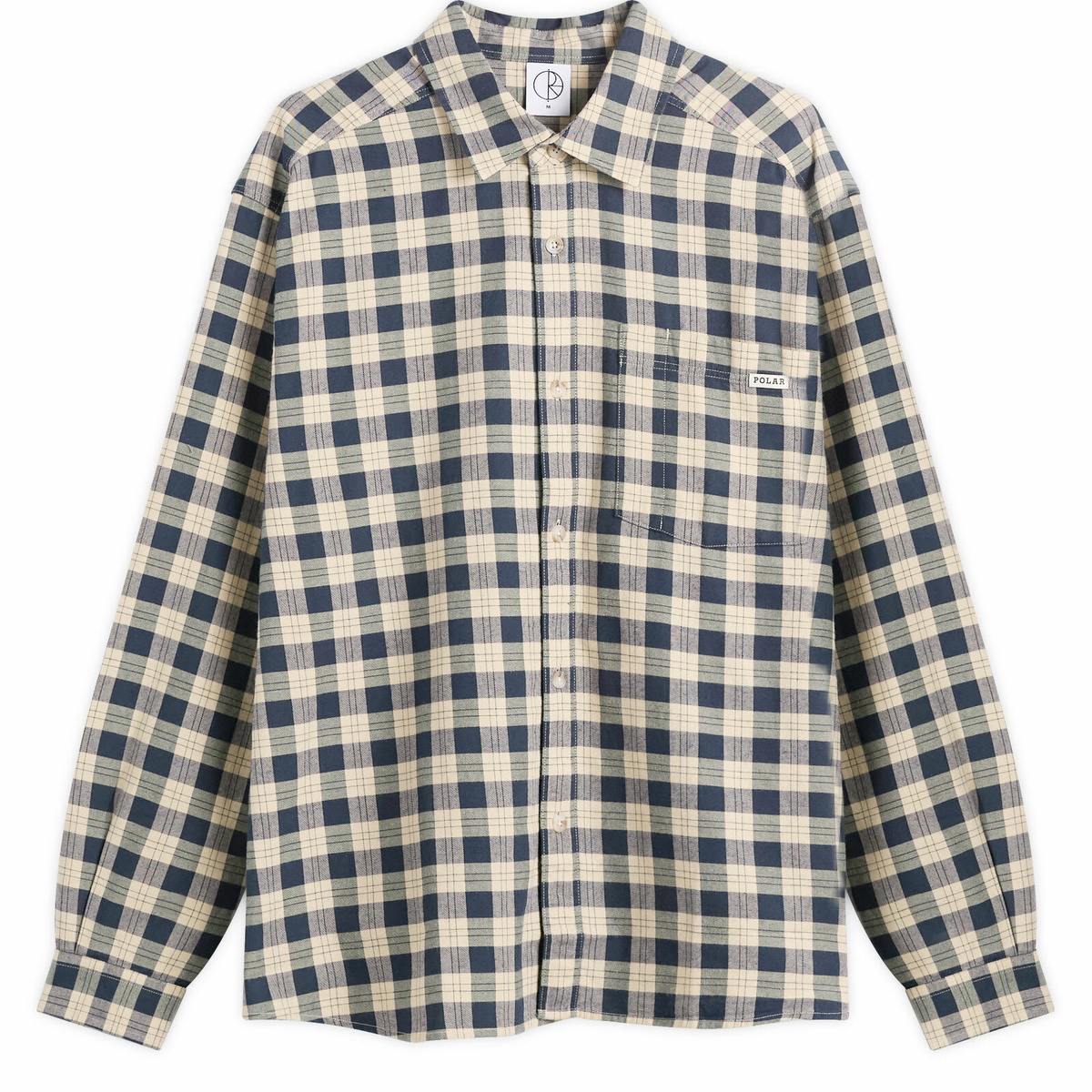 Polar Skate Co. Men's Mitchell Check Shirt in Teal/Butter