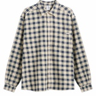 Polar Skate Co. Men's Mitchell Check Shirt in Teal/Butter
