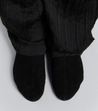 The Row Stellene suede slip-on shoes