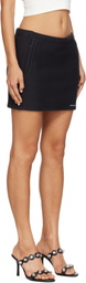 alexanderwang.t Black Classic Cotton Terry Miniskirt