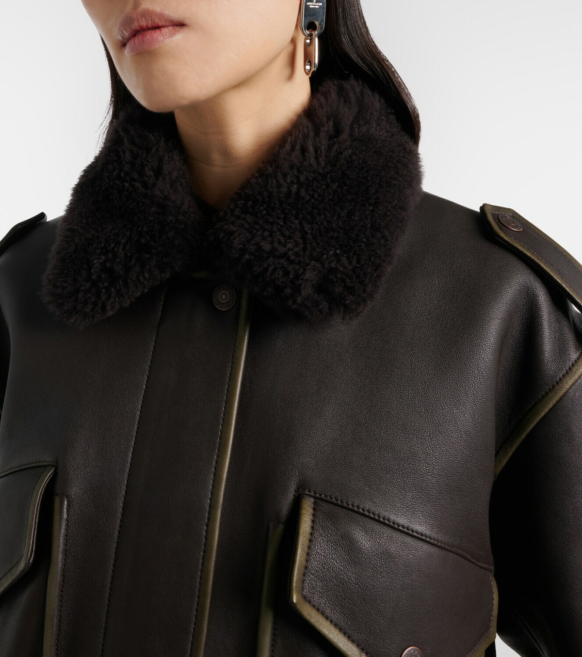 Acne Studios Leather bomber jacket