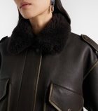 Acne Studios Leather bomber jacket