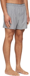 OUR LEGACY Black & White Boxer Swim Shorts
