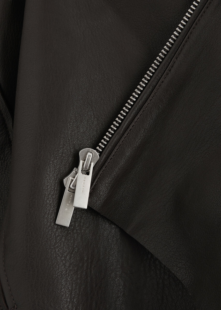 Remain BY Birger Christensen Leather Jacket Brown