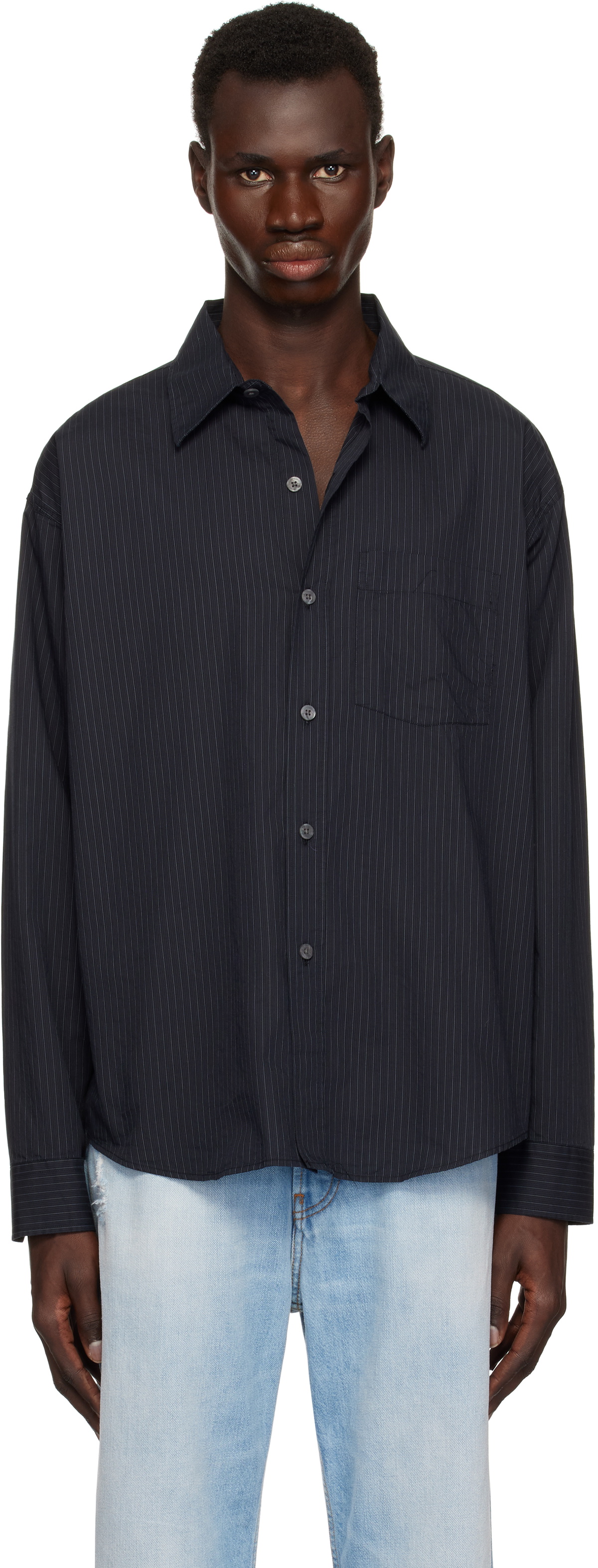 mfpen Black Poplin Executive Shirt mfpen