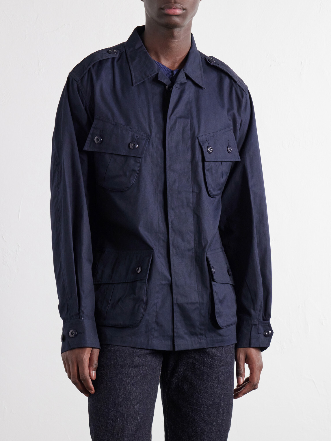 Fortela - Jungle Cotton-Gabardine Jacket - Blue
