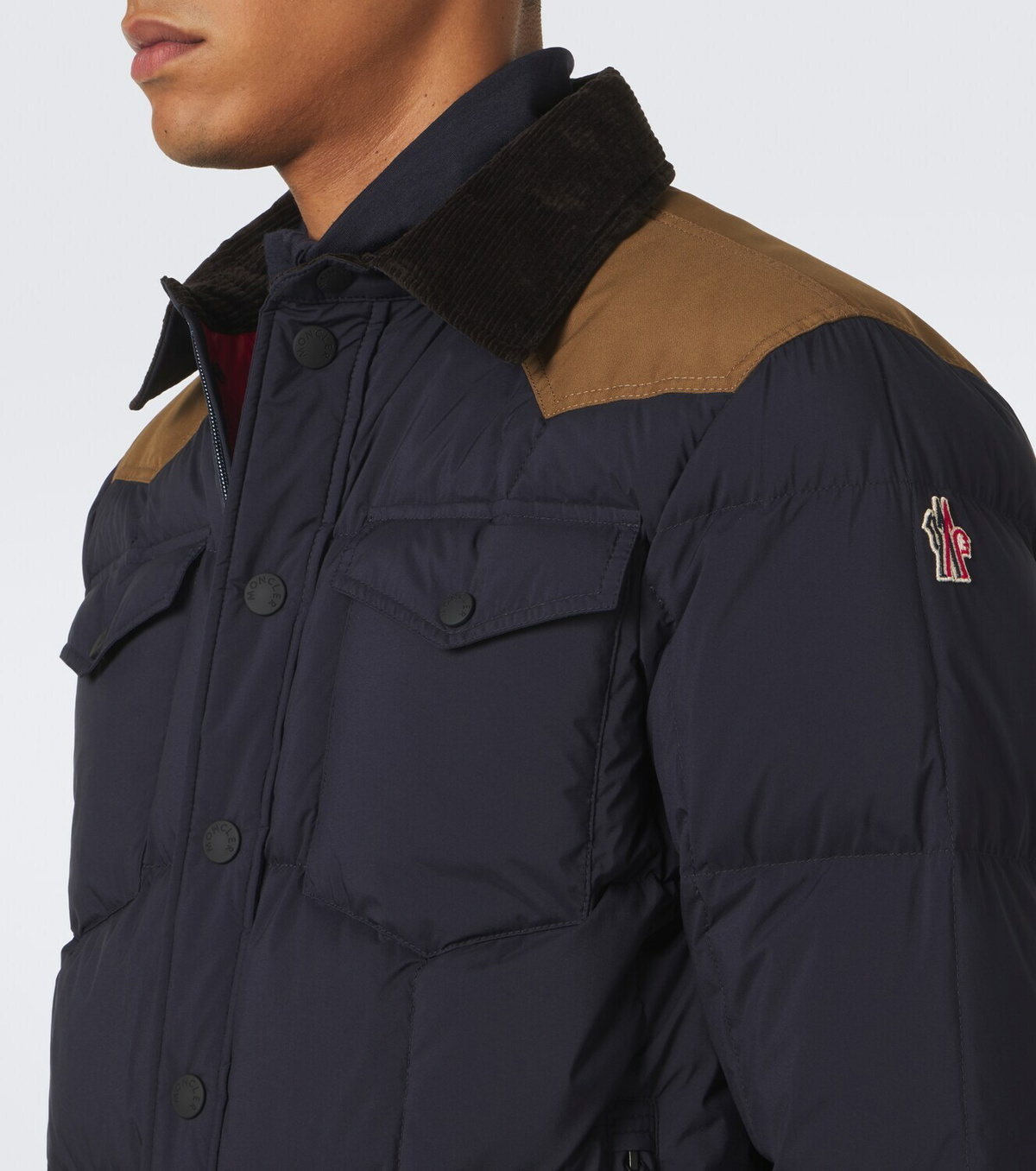 Moncler Grenoble Geltech corduroy-trimmed ski jacket