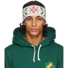 Casablanca White and Green Knit Headband