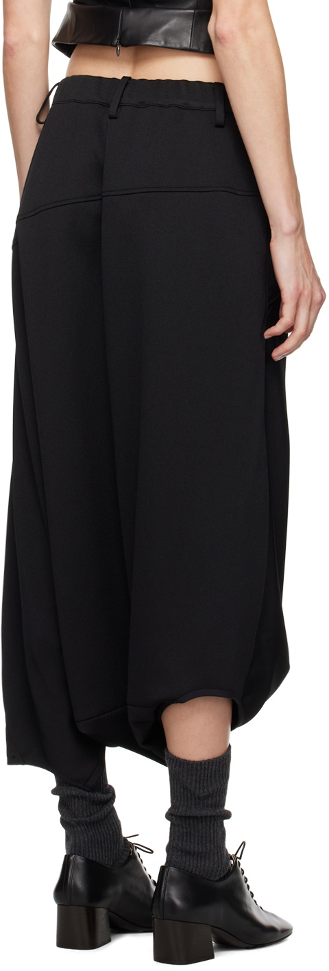 YOHJI YAMAMOTO Black R-Paneled Lounge Pants
