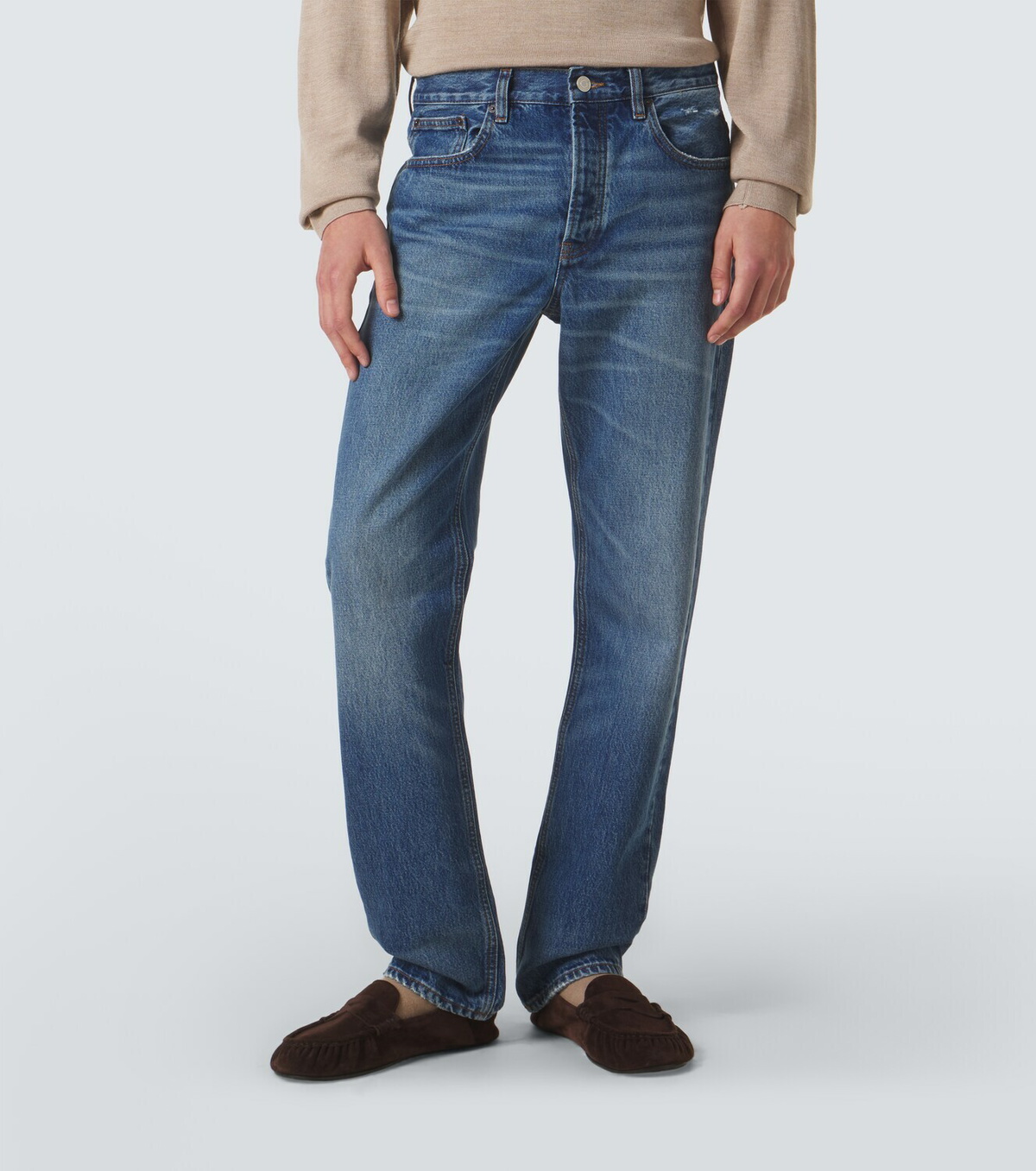 Frame Mid-rise straight jeans