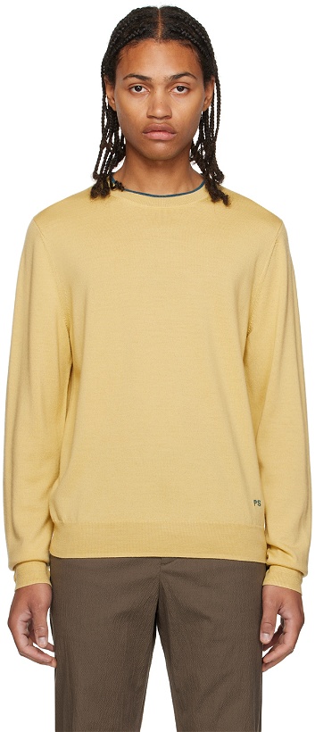 Photo: PS by Paul Smith Yellow Embroidered Sweater