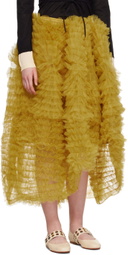 Molly Goddard Yellow Jenna Midi Skirt
