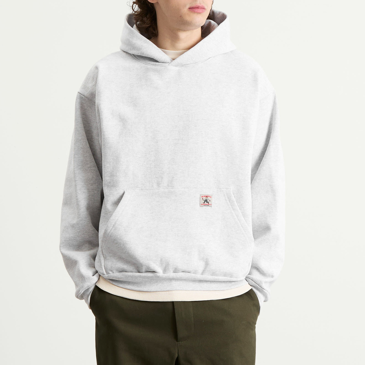 Randy's Garments Men's Randy’s Garments  Heavyweight Logo Hoodie in Heather Grey