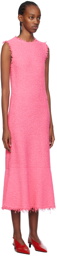 Jil Sander Pink Sleeveless Midi Dress