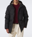 Burberry Burberry Check hooded down coat