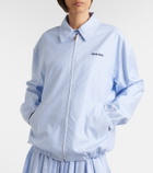 Miu Miu Logo gingham cotton blouson jacket