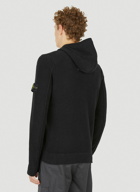 Compass Patch Hooded Sweatshirt in Black