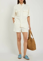 Tods Cotton and Silk-blend Shorts White