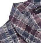 Hanro - Belted Checked Cotton Robe - Blue