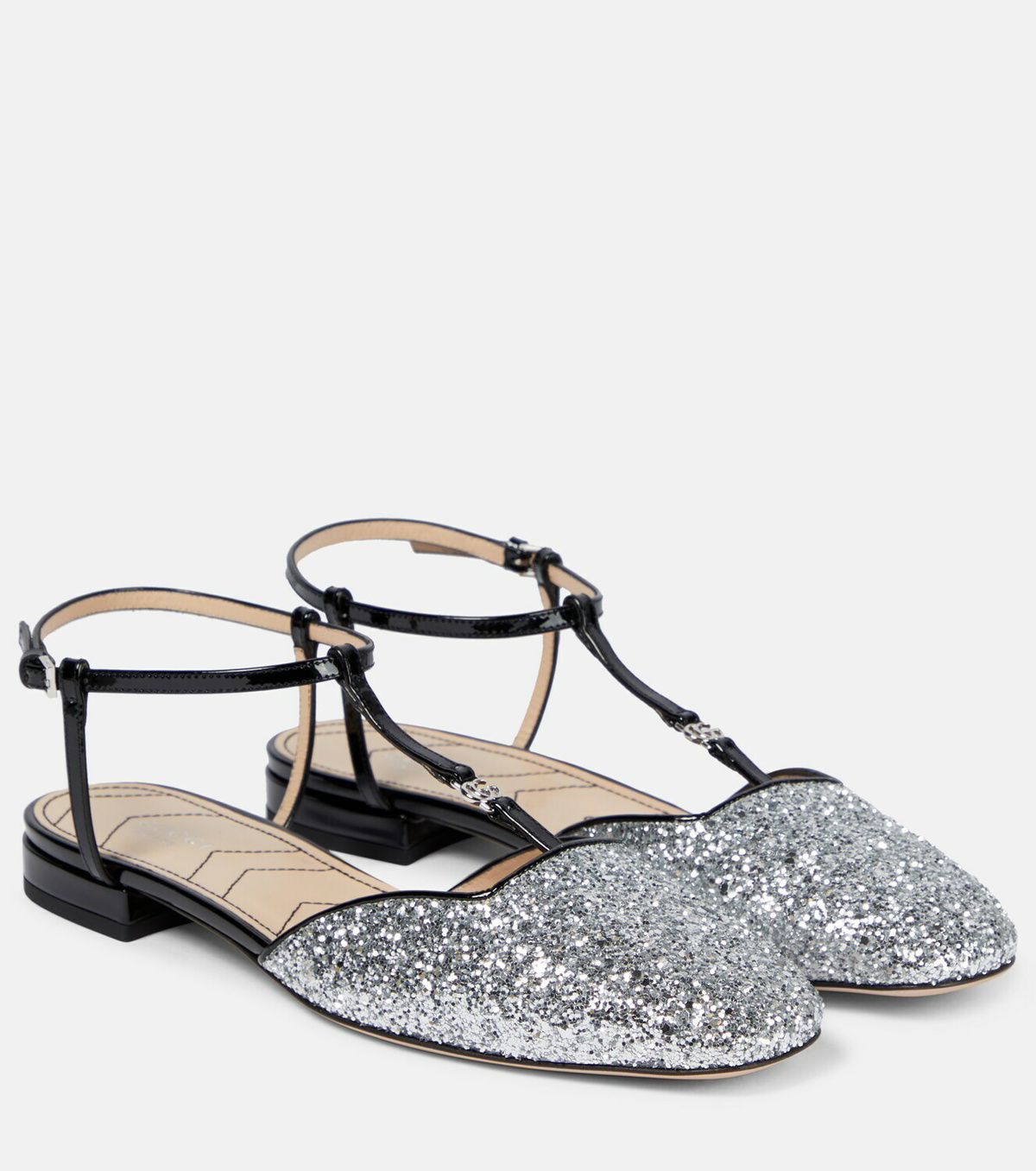 Gucci Double GG embellished ballet flats