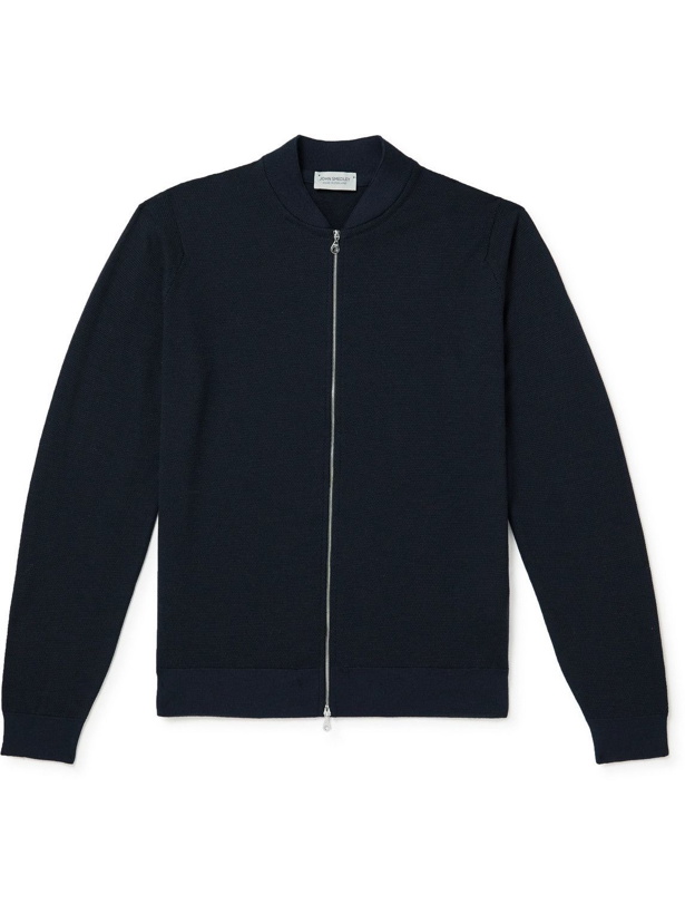 Photo: John Smedley - 16.Singular Merino Wool Zip-Up Cardigan - Black