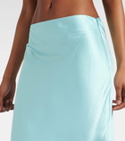 The Sei Mid-rise flared satin skirt