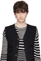 CARNET-ARCHIVE Silver Nail & Safety Pin Single Earring