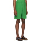 Homme Plisse Issey Miyake Green Pleated Shorts