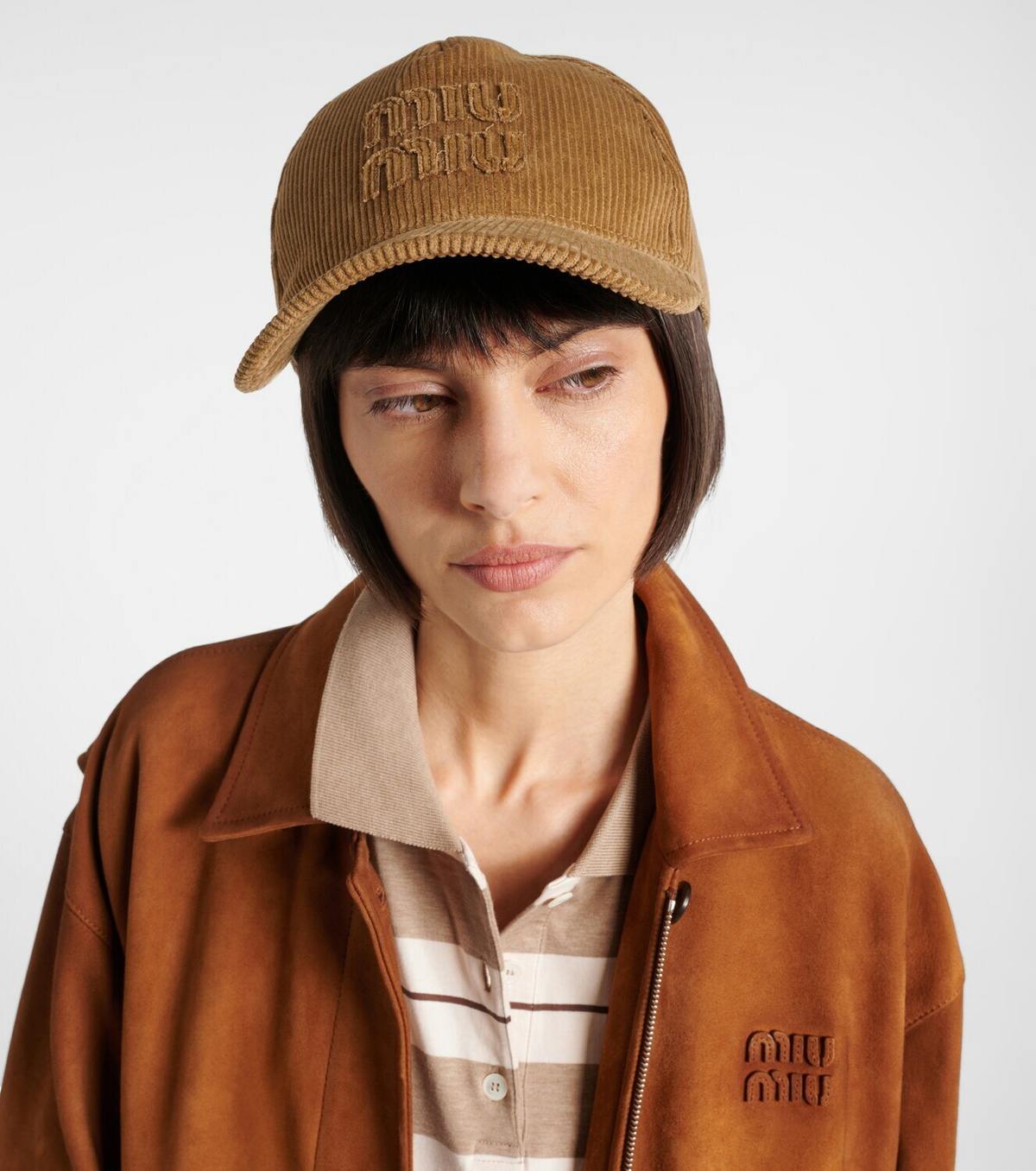 Miu Miu Cotton velvet baseball cap