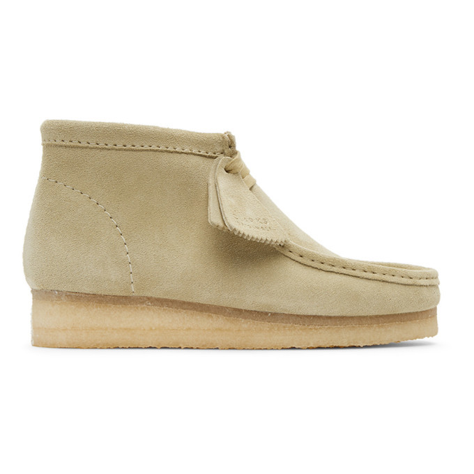 Photo: Clarks Originals Beige Suede Wallabee Desert Boots