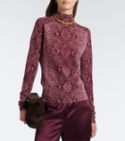 Joseph Yasmin snake-print cashmere sweater