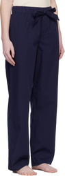 Tekla Navy Poplin Pyjama Pants