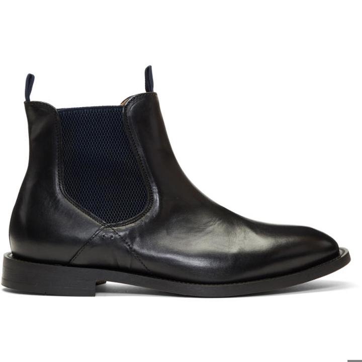 Photo: H by Hudson Black Wynford Chelsea Boots
