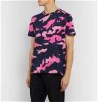 Valentino - Camouflage-Print Cotton-Jersey T-Shirt - Pink